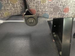 USB ports - below seat