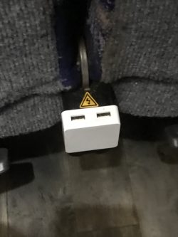 USB ports at seat